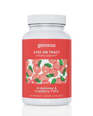 Gemma Stay On Tract cranberry PAC bottle for everyday urinary support.