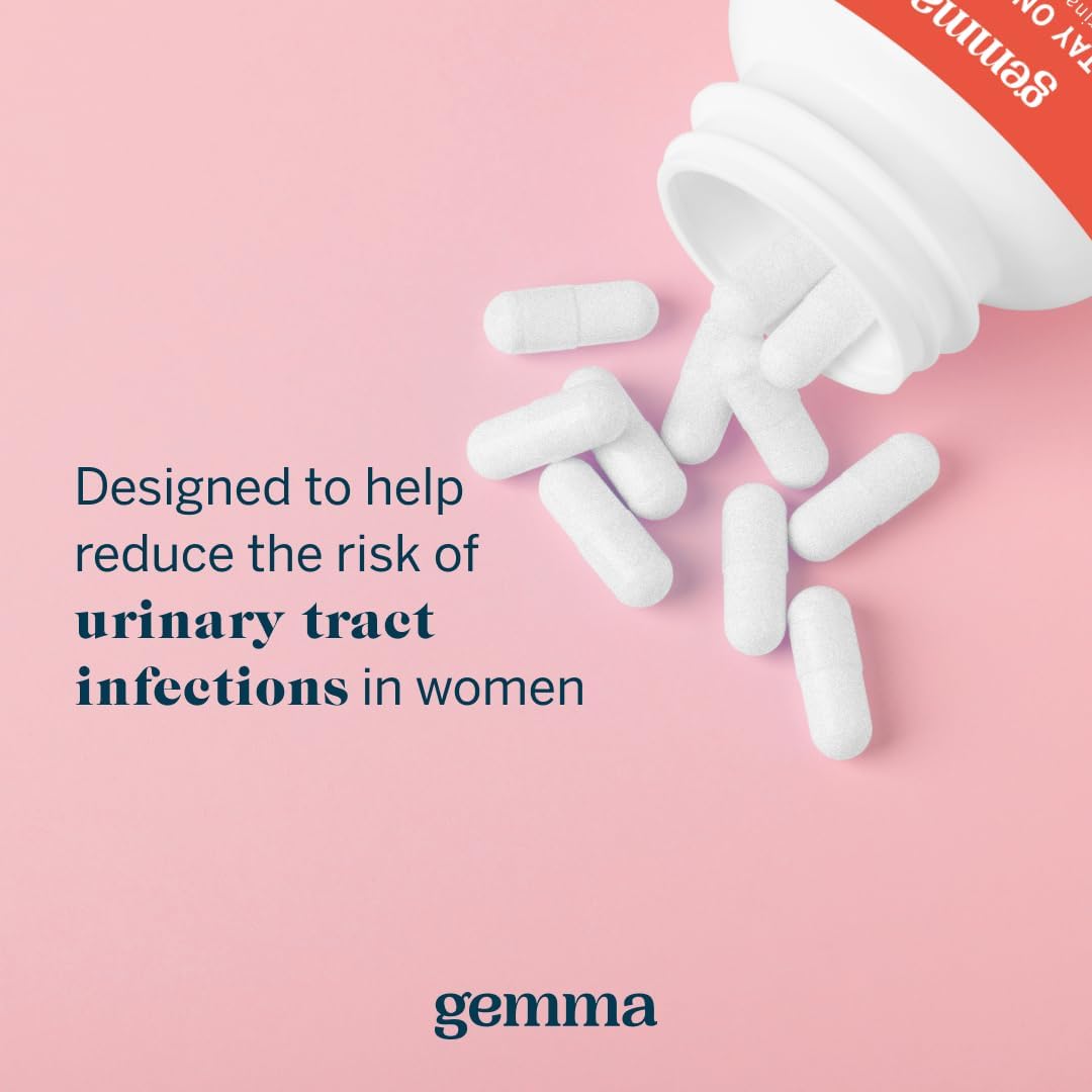 Gemma Stay On Tract D-Mannose capsules showing easy daily dose.