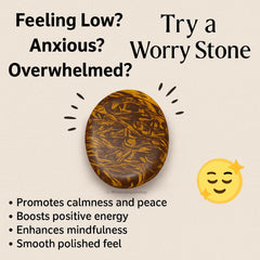 GEMSCITE worry stone with pouch for on-the-go calm and mindful use.