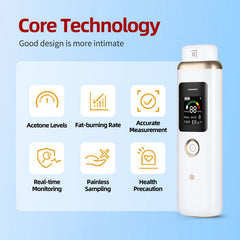 Gemusve Ketone Breath Monitor portable design fits easily in a bag.