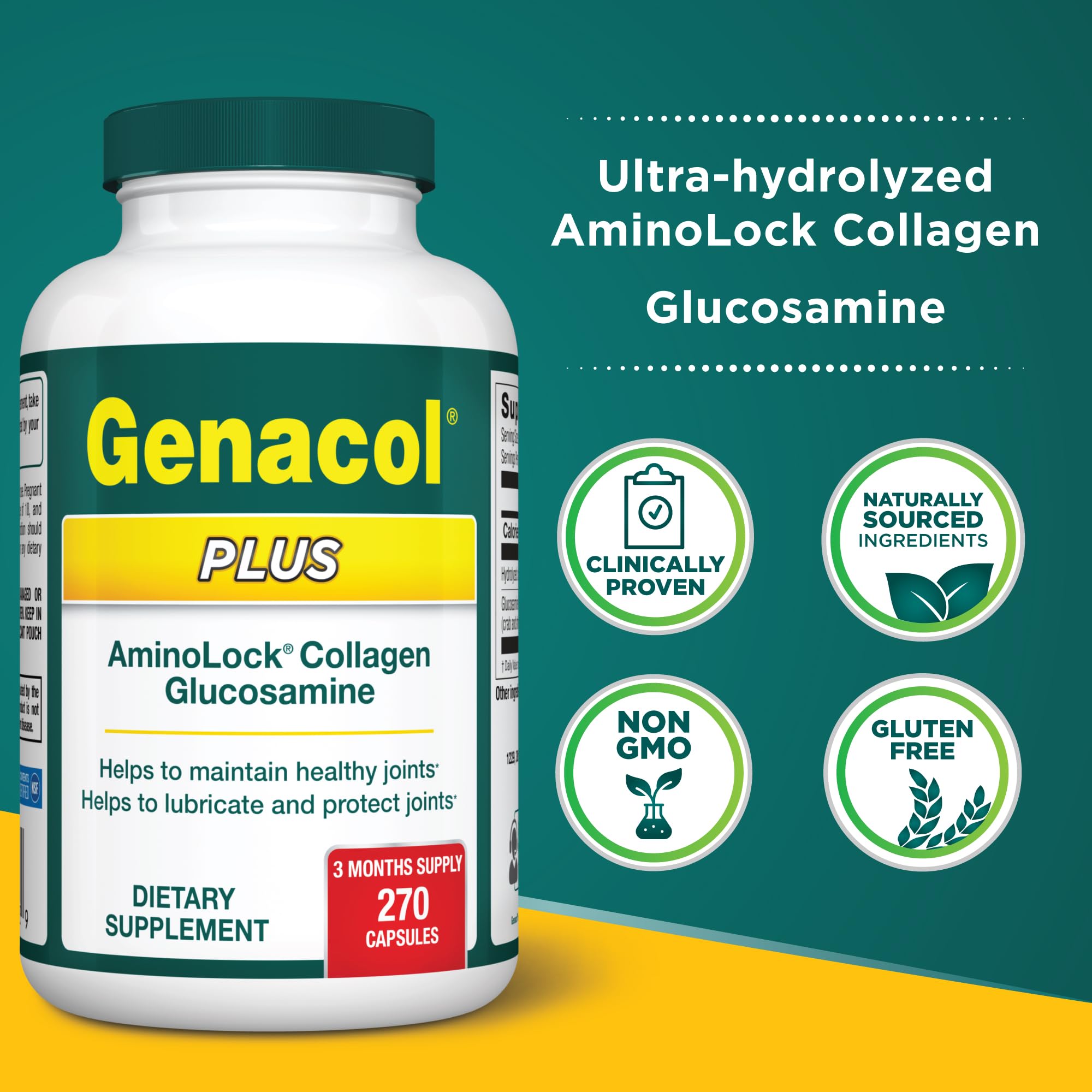 Genacol capsules held in hand for easy daily intake