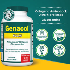 Genacol ingredients panel spotlighting AminoLock collagen