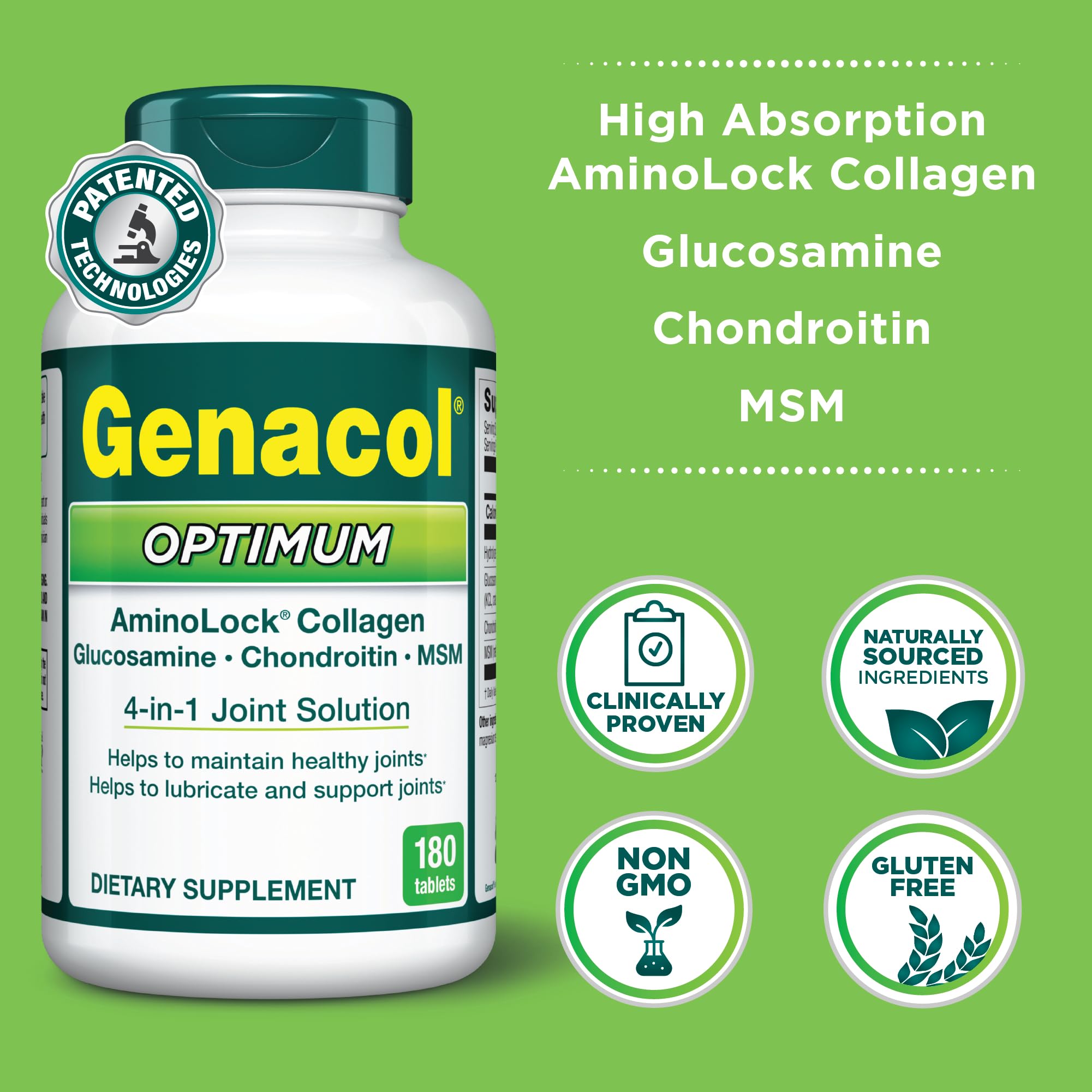 Genacol Optimum AminoLock collagen peptides illustration