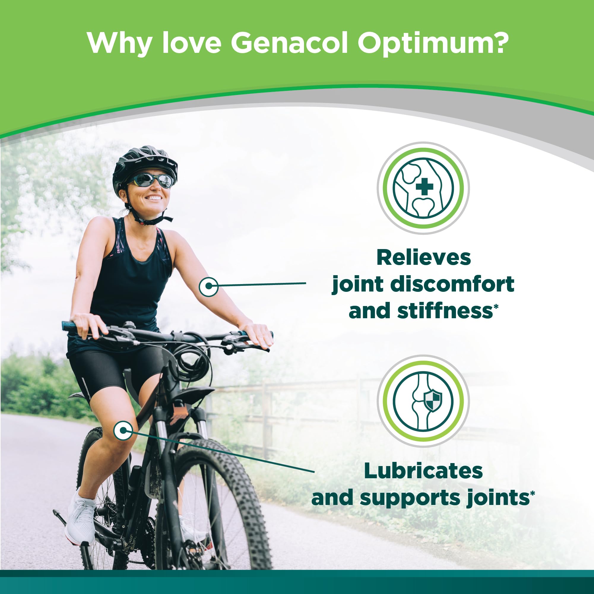 Genacol Optimum blister pack emphasizes 4-in-1 formula.