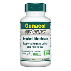 Genacol Ovoflex capsules close-up showing vegetarian joint care