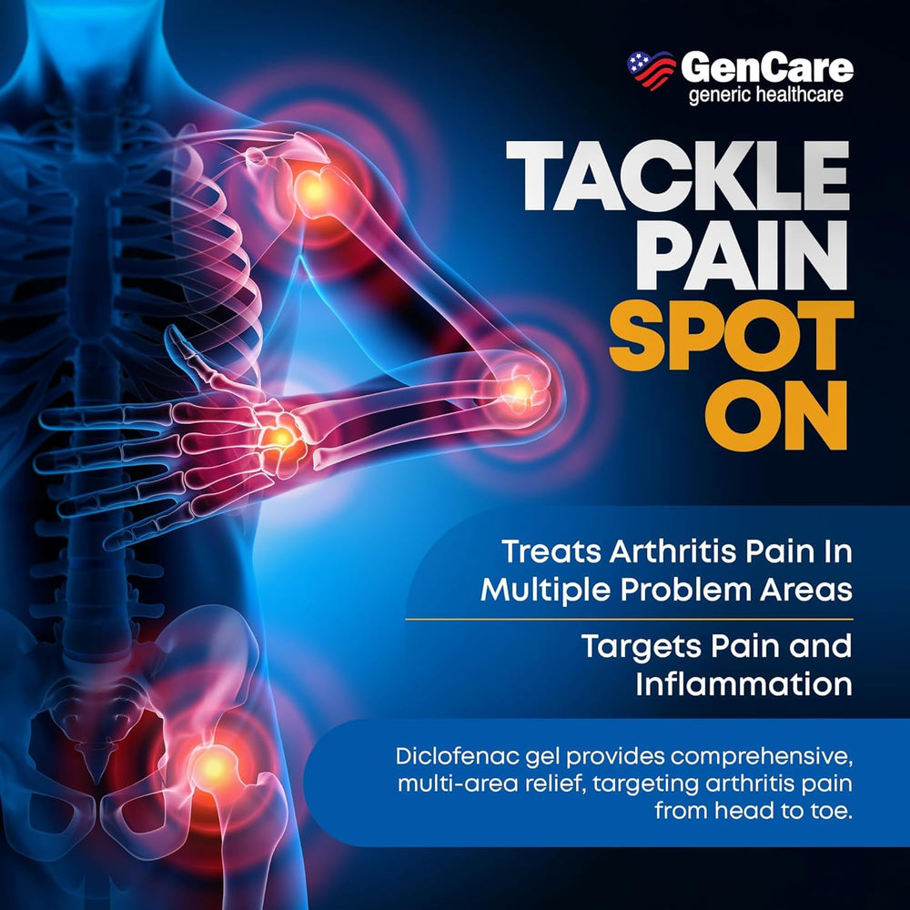 GenCare gel applied to knee or elbow area for comfort