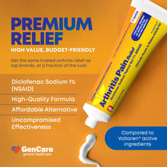 GenCare diclofenac gel on knee area for targeted relief