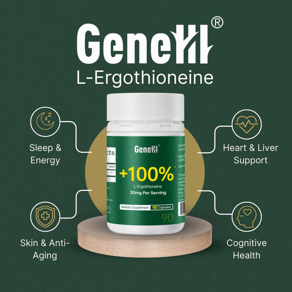 GENEIII ergothioneine capsule close-up highlights purity and potency