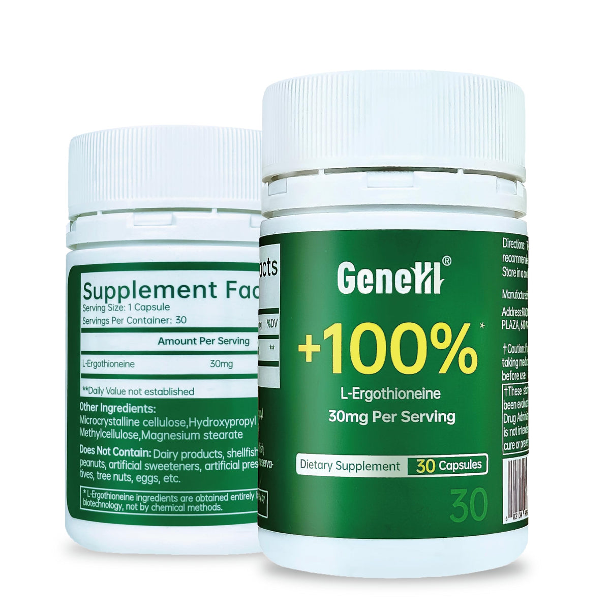 GENEIII EGT capsule close-up highlighting antioxidant protection at the cellular level