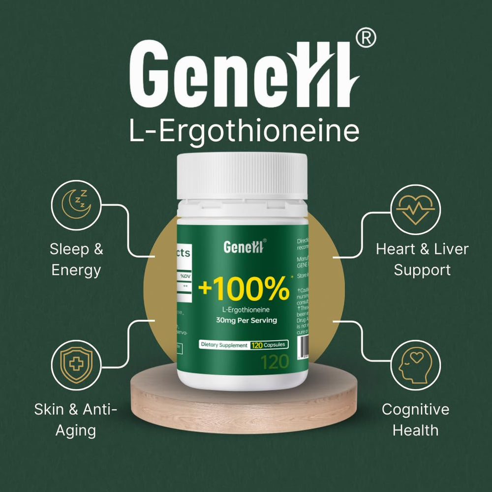 GENEIII Ergothioneine capsule closeup, 30 mg dose