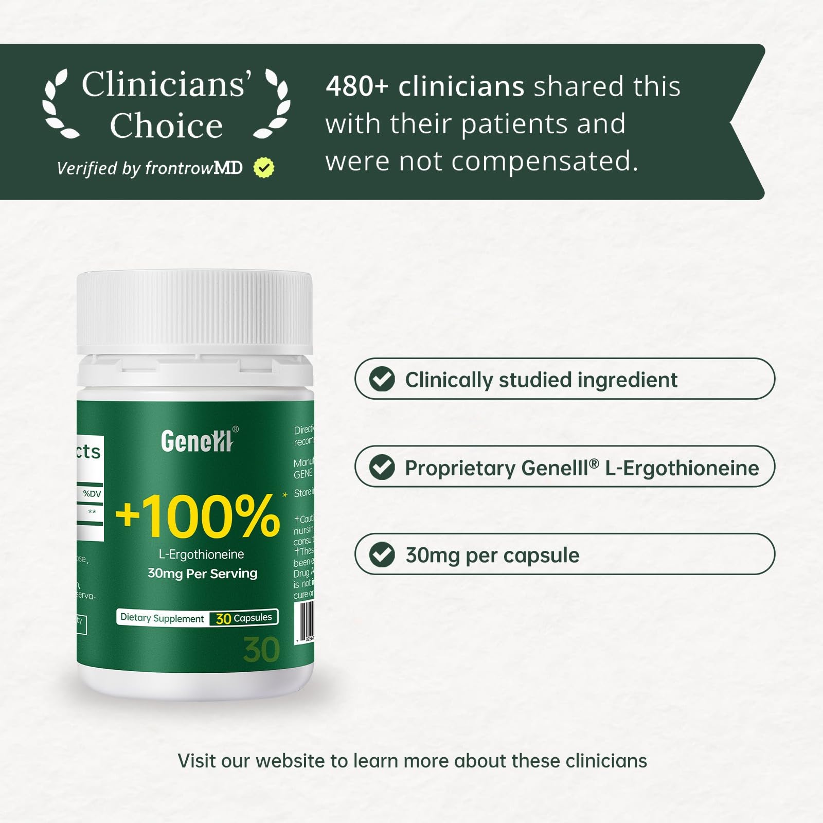 GENEIII lab-testing certification seal indicating purity and safety for customers