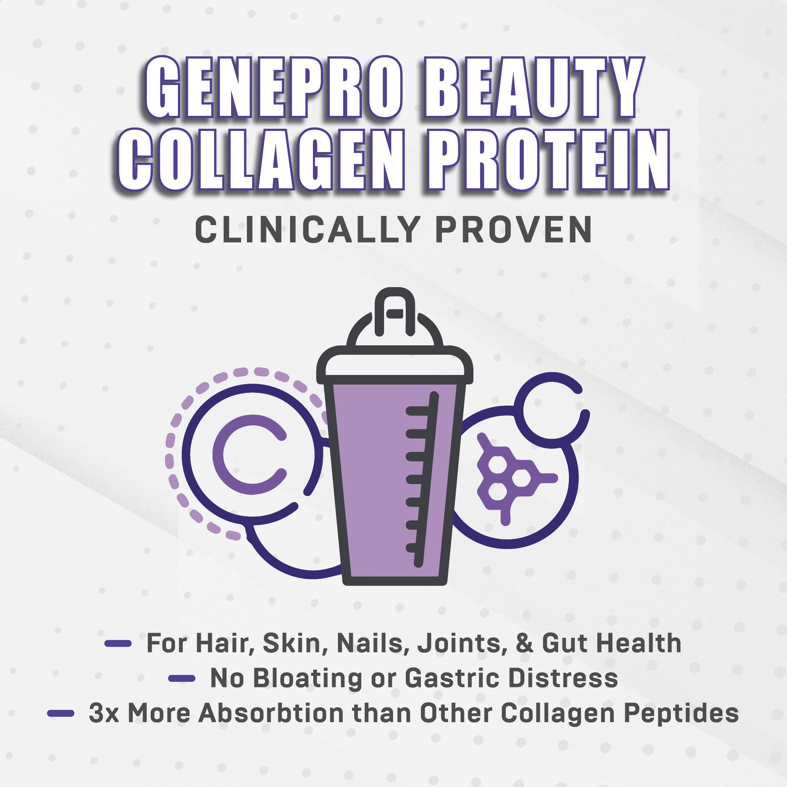 GENEPRO GEN. 3 gluten-free lactose-free icons on label for dairy-free protein choices.