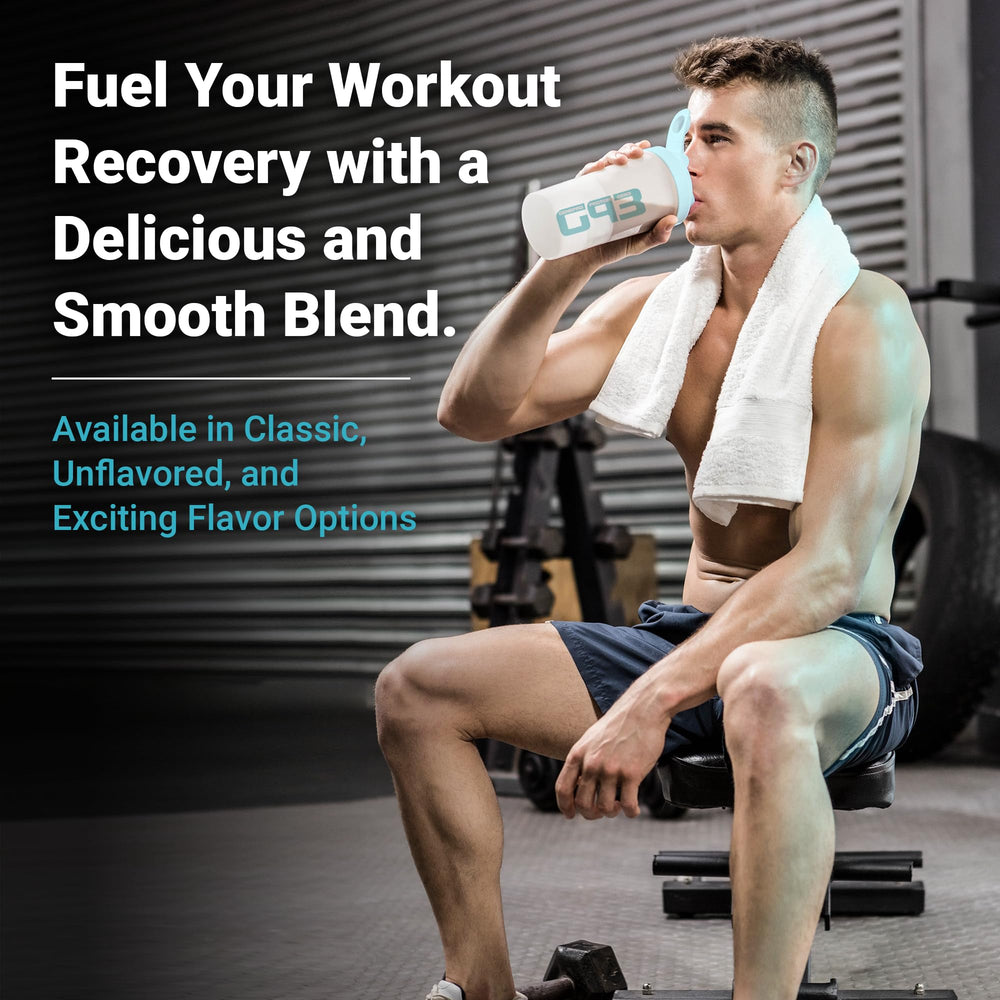GENEPRO GEN. 3 bottle on kitchen counter—clean, filler-free protein option.