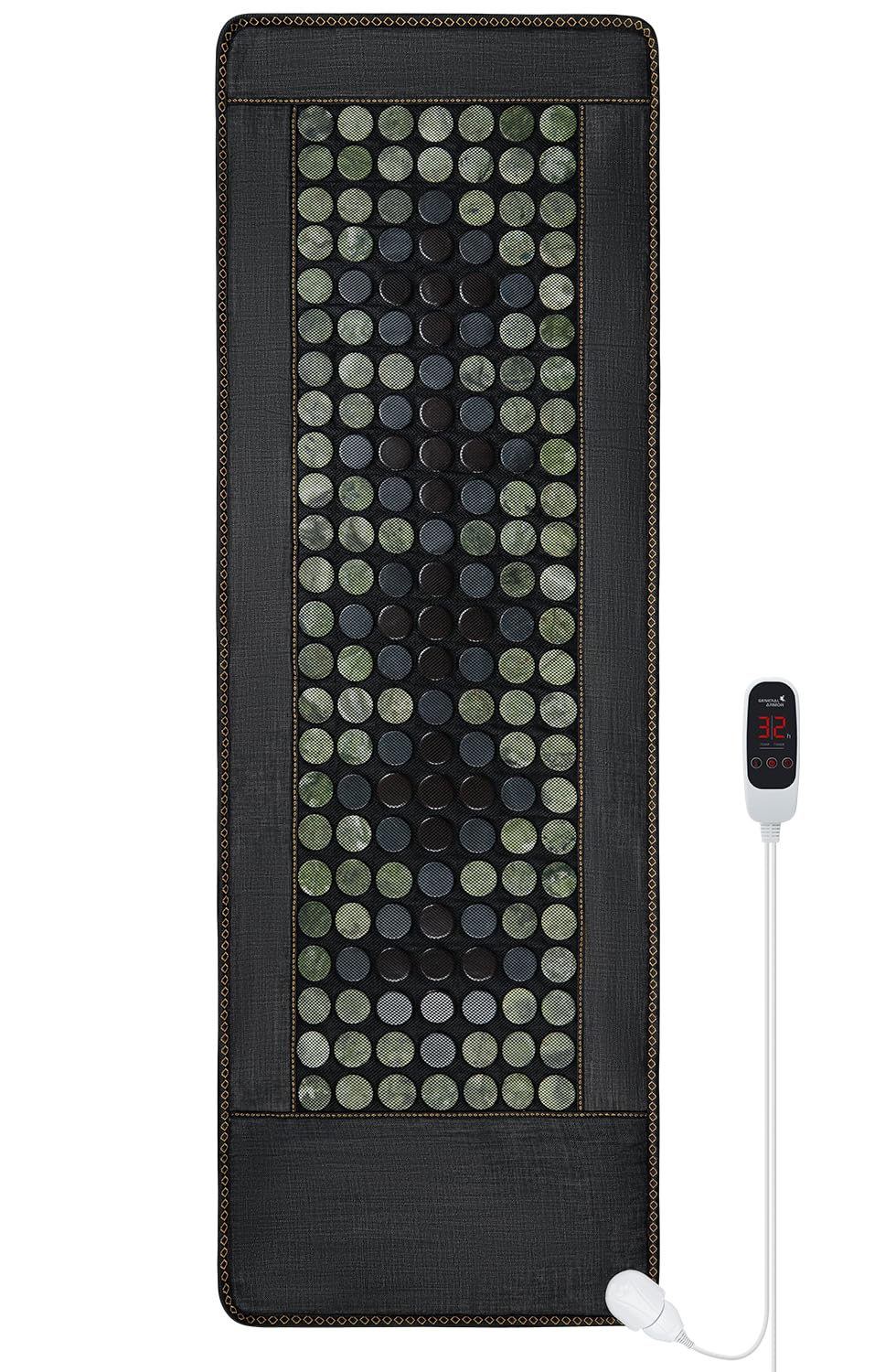 General Armor infrared heating pad covering the full back for soothing, even heat.