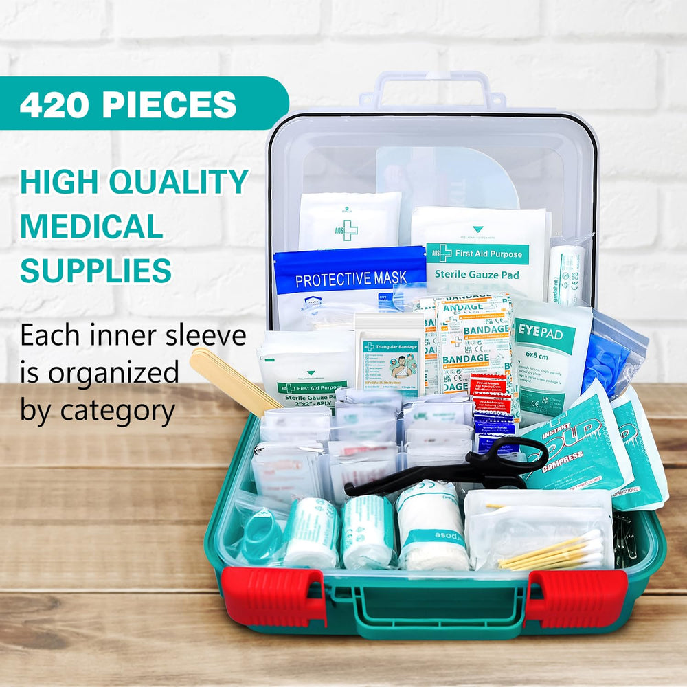 General Medi 420-piece contents showcased for versatile emergency needs.