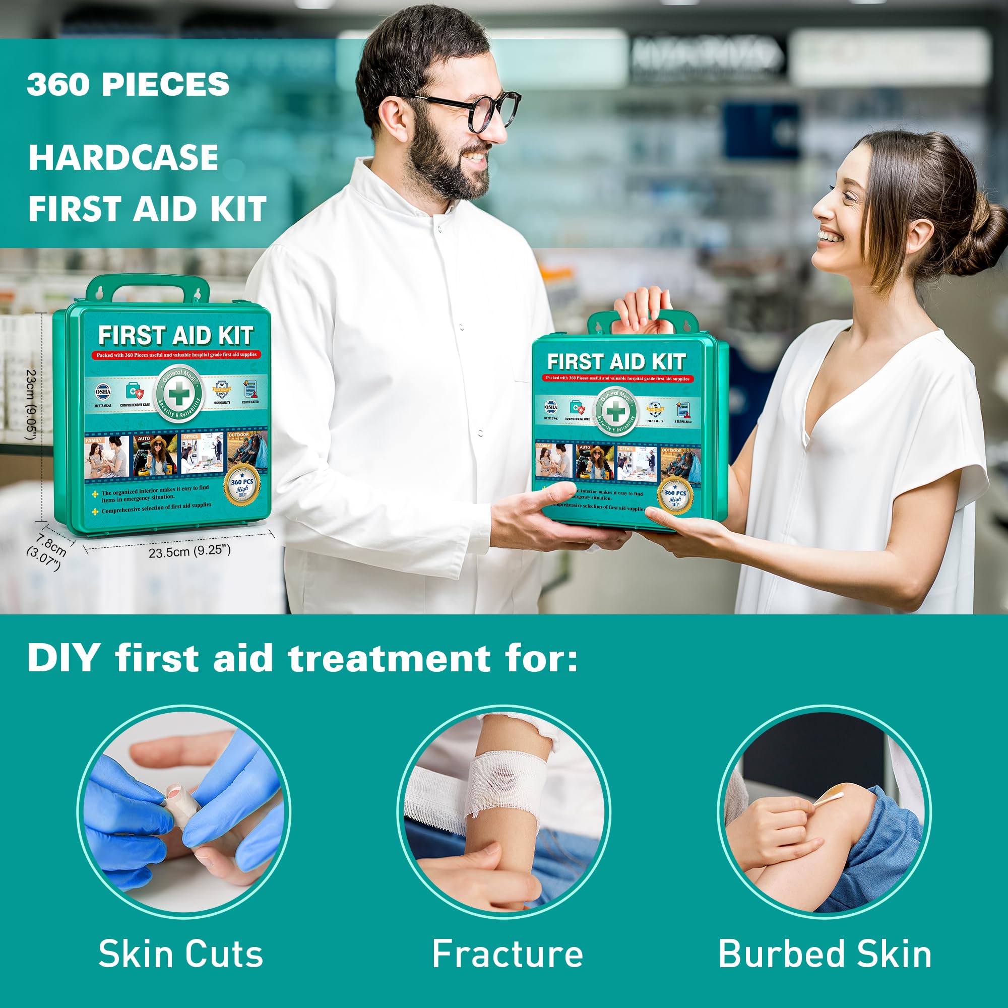 General Medi home and office kit stored for easy access.