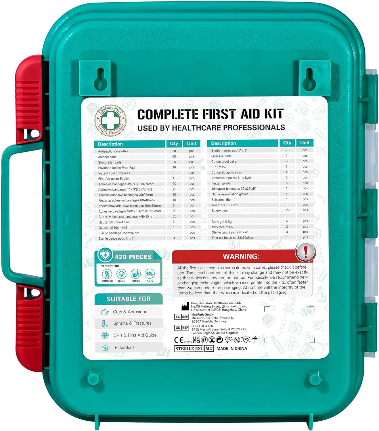 General Medi outdoors-ready kit ideal for camping and travel.