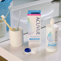 Generic Acuuvueee solution for rigid lenses provides thorough cleaning.