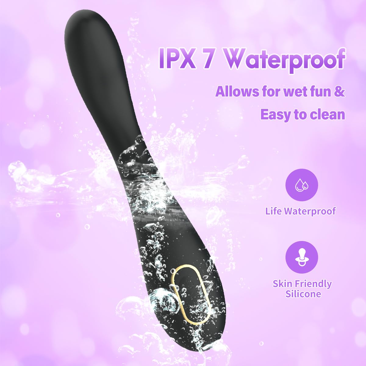 Generic Adjustable Intensity Massage Rod demonstrating customizable session options