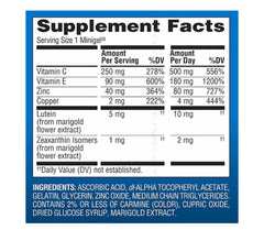 Generic Advanced Eye Health Minigels capsules closeup showing easy-to-swallow design.