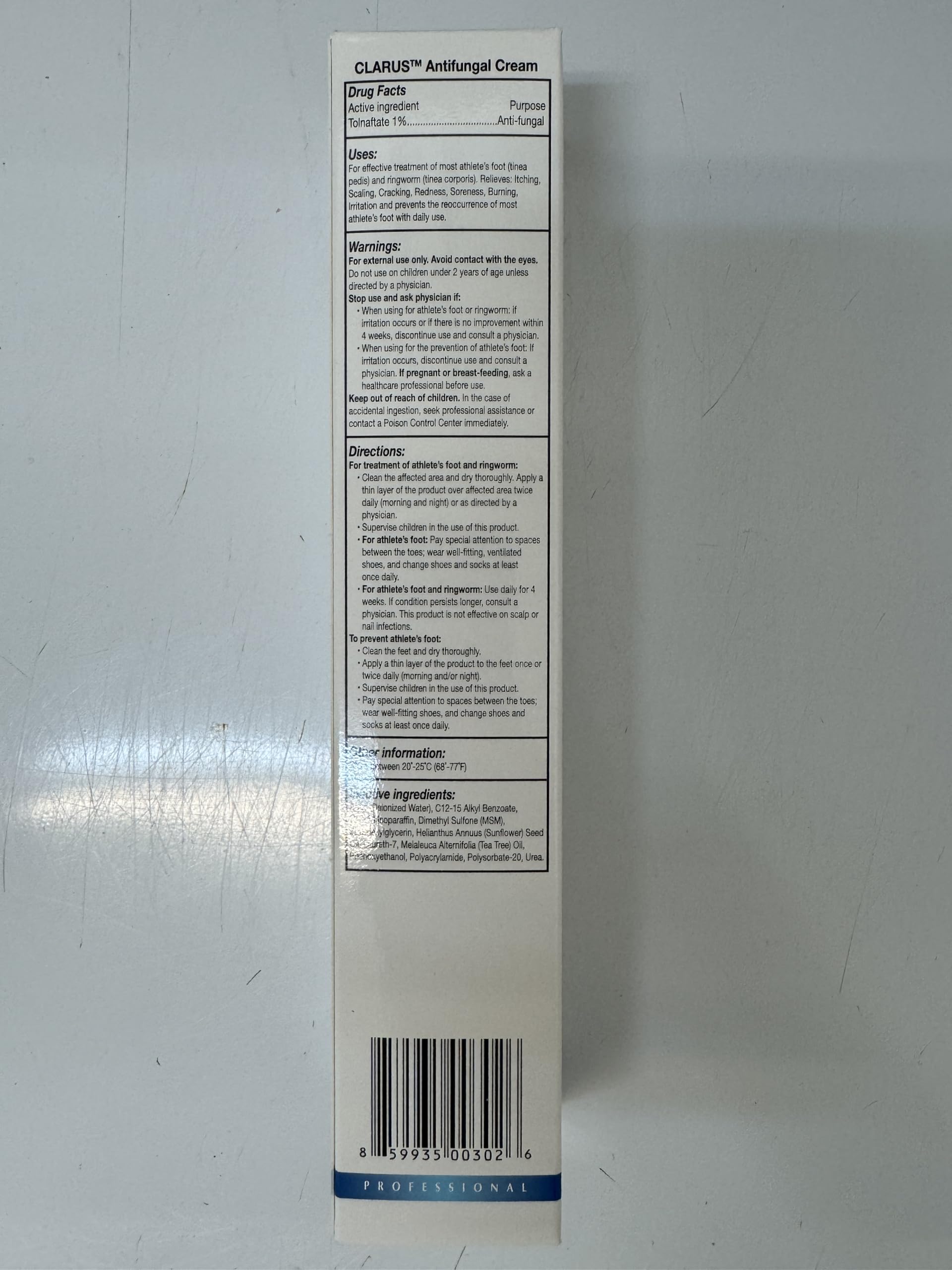 Rub-in action of Generic Antifungal Cream Clars shows smooth dispersion on skin