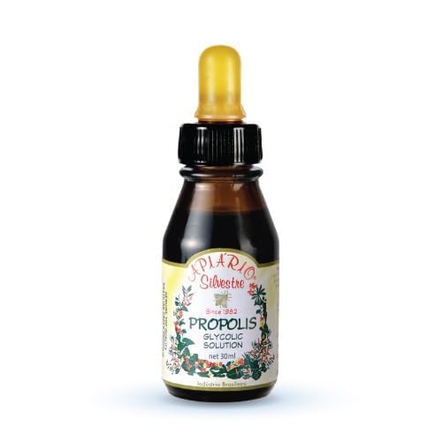 Generic Apiario Silvestre Green Propolis dropper shows easy pre-meal dosing