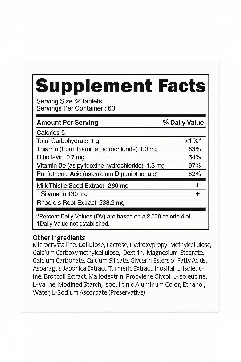 Generic A.T.O.M.Y Rhodiola Milk Thistle tablets for daily metabolism and fatigue relief.