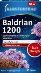 Generic Baldrian 1200 bottle with tablets for relaxed nighttime routines.