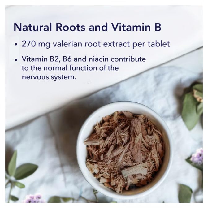 Baldrian 1200 vegan lactose-free formula showcased in the bottle for herbal night use.