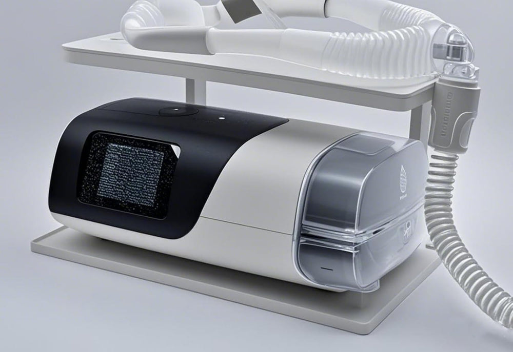 Generic Bedside Shelf with compact height keeps CPAP near bedside and reduces dust intake