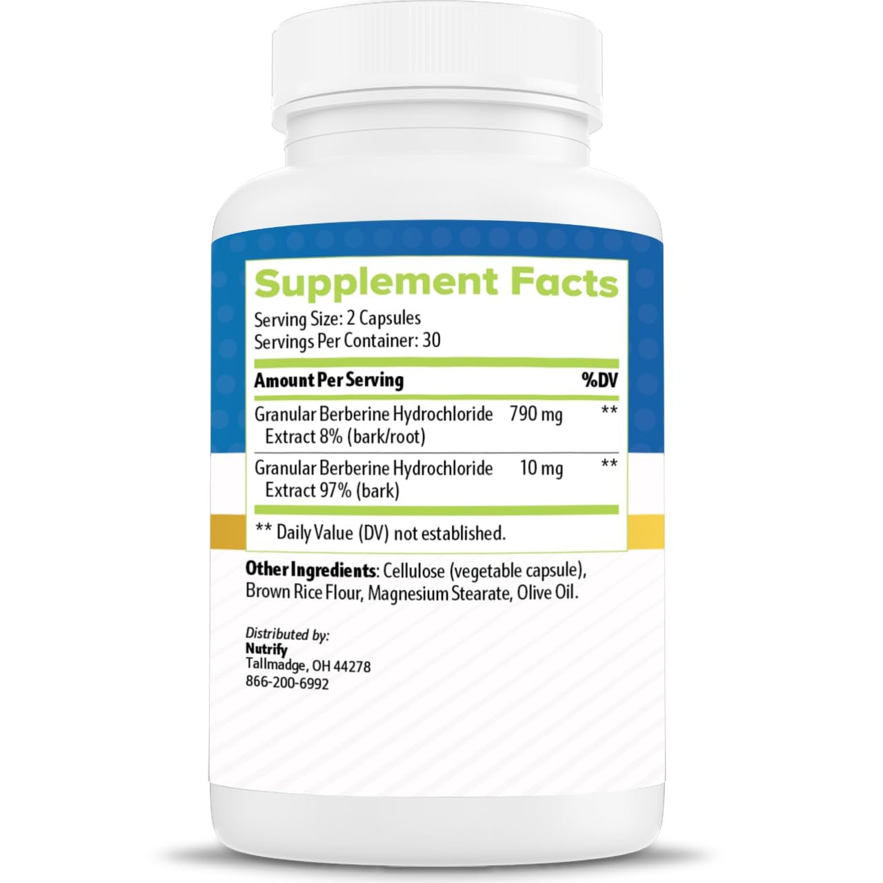 Generic Berbacil capsules close-up showing 800mg strength for easy daily use