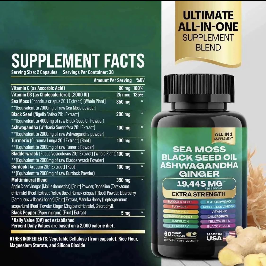 Generic Black Seed Oil capsules bottle — versatile nutrient support.