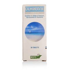 Generic Calmanervin bottle front highlights convenient daily use for tension support.
