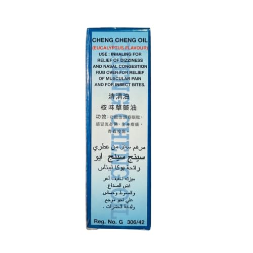 Generic ChengCheng cim Oil Eucalyptus bottle label highlights ingredients