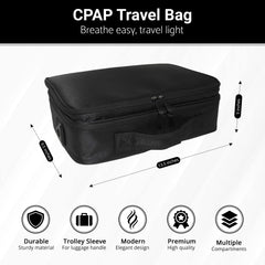 Generic Chill CPAP travel bag with multiple accessory pockets to prevent tangles.