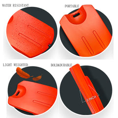 Generic CPR Board orange back view for portability and storage