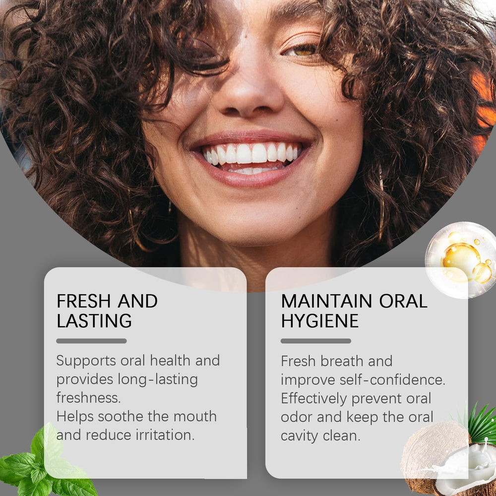 Generic Daily oral care routine compatibility graphic with toothpaste.