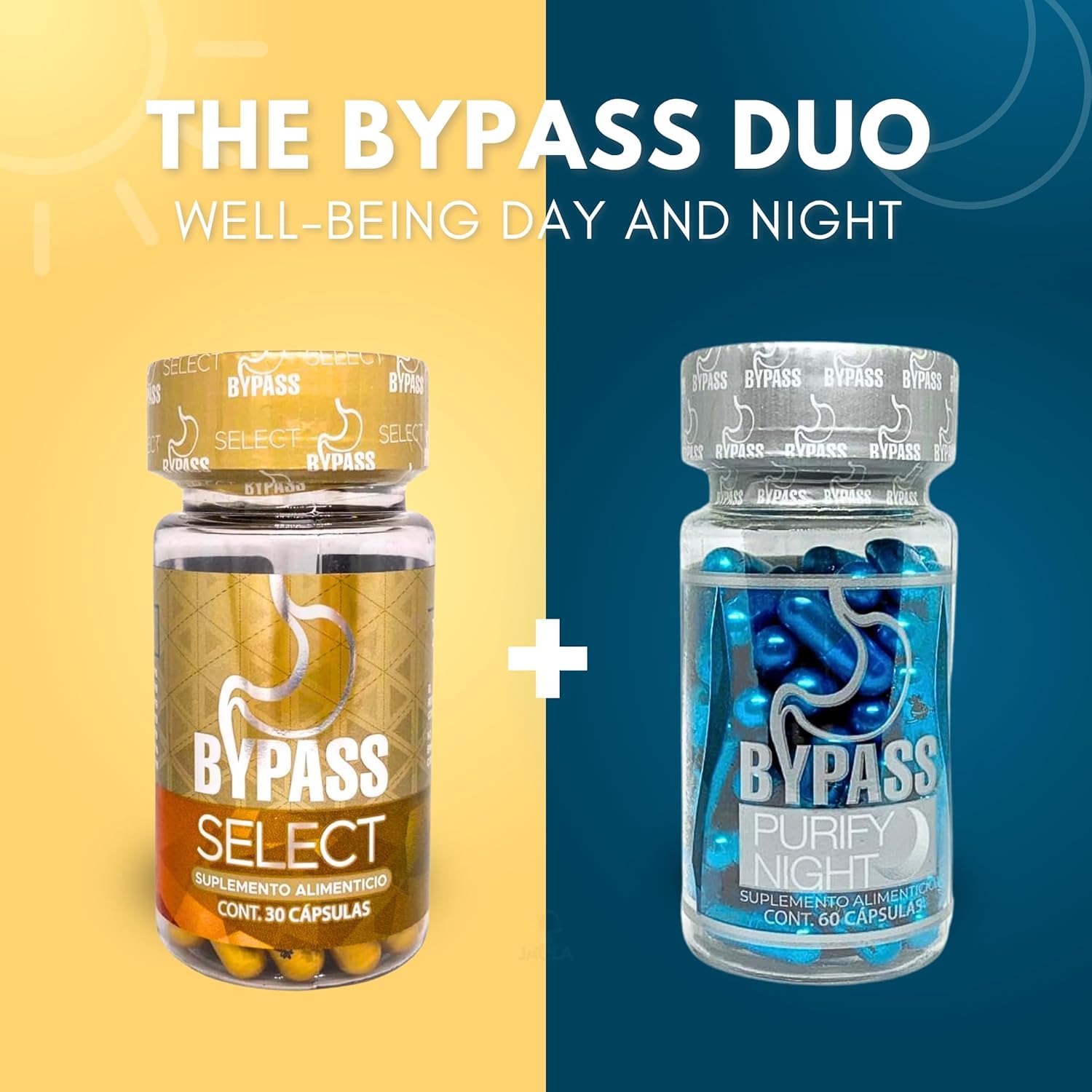 Generic Dendas Purify Night gold capsule for nighttime routine support.