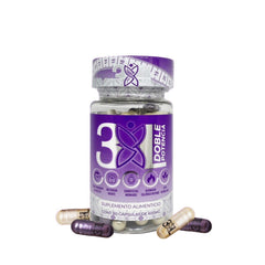 Generic Double Potency bottle pour showing the dual-capsule design for daily lightness.