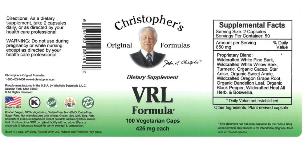 Generic Dr. Christopher’s bundle packaging showcases a two bottle set for holistic herbs.