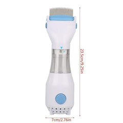 Generic Electric Vacuum Comb in use on scalp demonstrates easy lifting of lice and eggs.