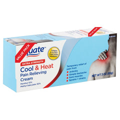 Generic Equate cool and heat cream four-pack on shelf for value