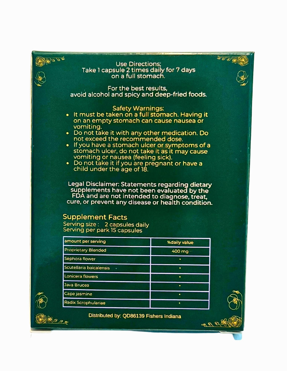 Generic Hemor7 natural ingredients blend showcases botanical roots and herbs