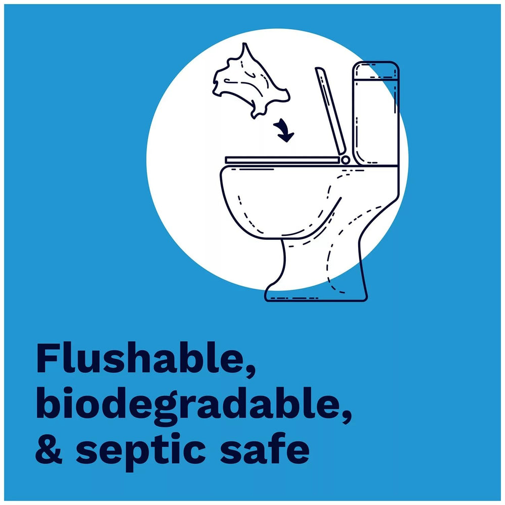 Biodegradable wipe icon signals eco-friendly use