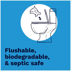 Biodegradable wipe icon signals eco-friendly use