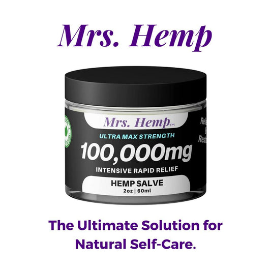Generic hemp salve jar back view showing ingredients and USA-made quality.