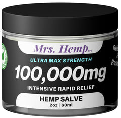 Generic hemp salve jar front view highlighting joint support.