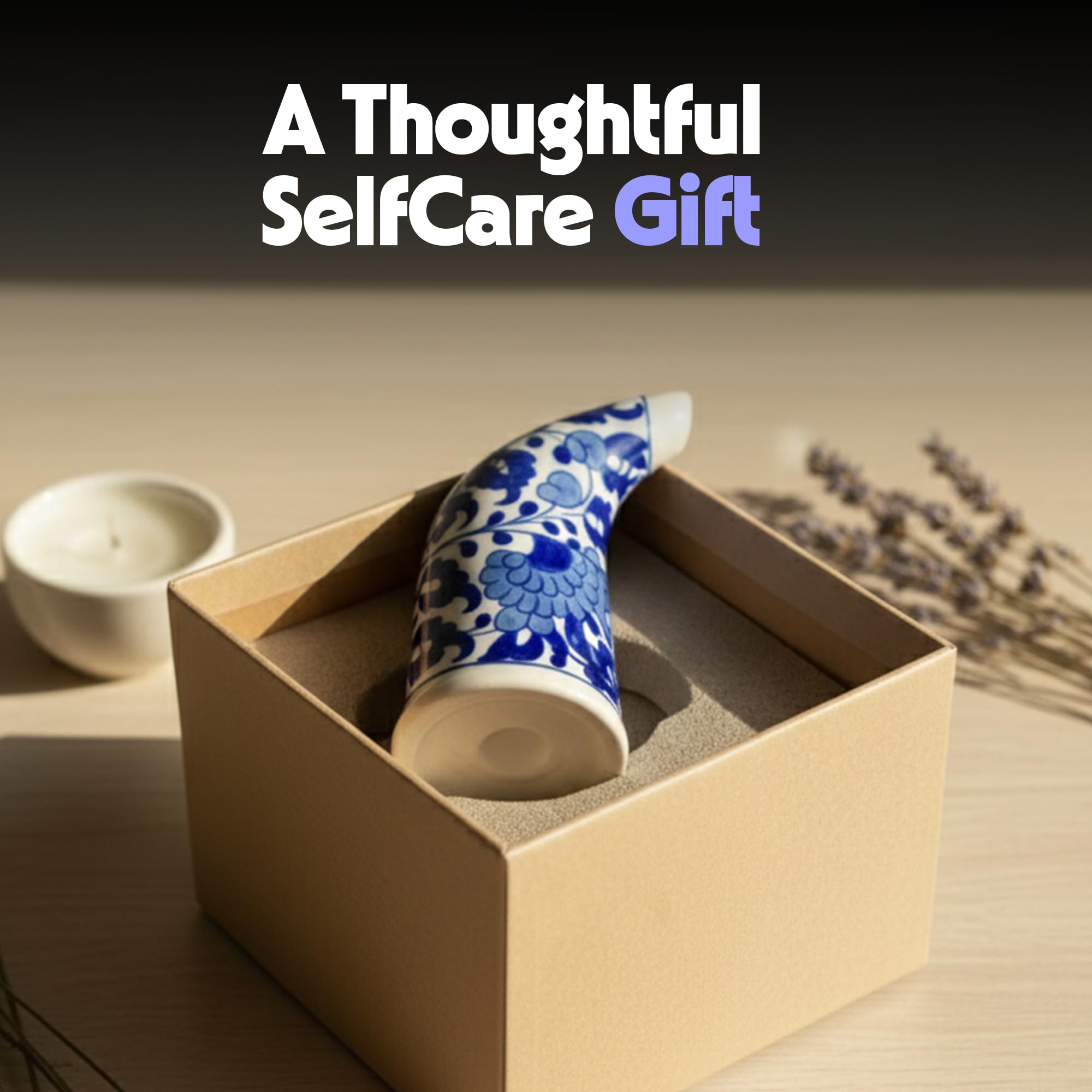 Generic Himalayan Salt Inhaler with hand-painted motif adds aesthetic appeal.