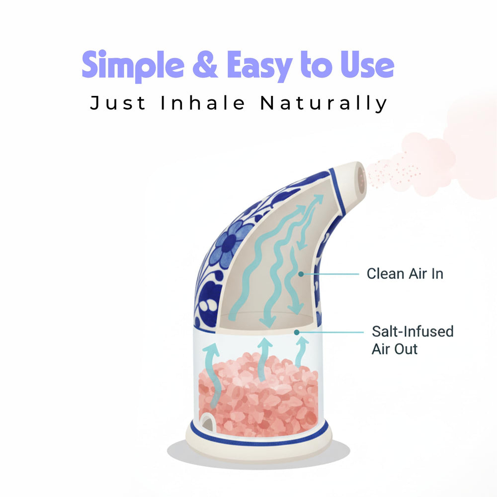 Generic Himalayan Salt Inhaler ergonomic grip for comfortable daily handling.