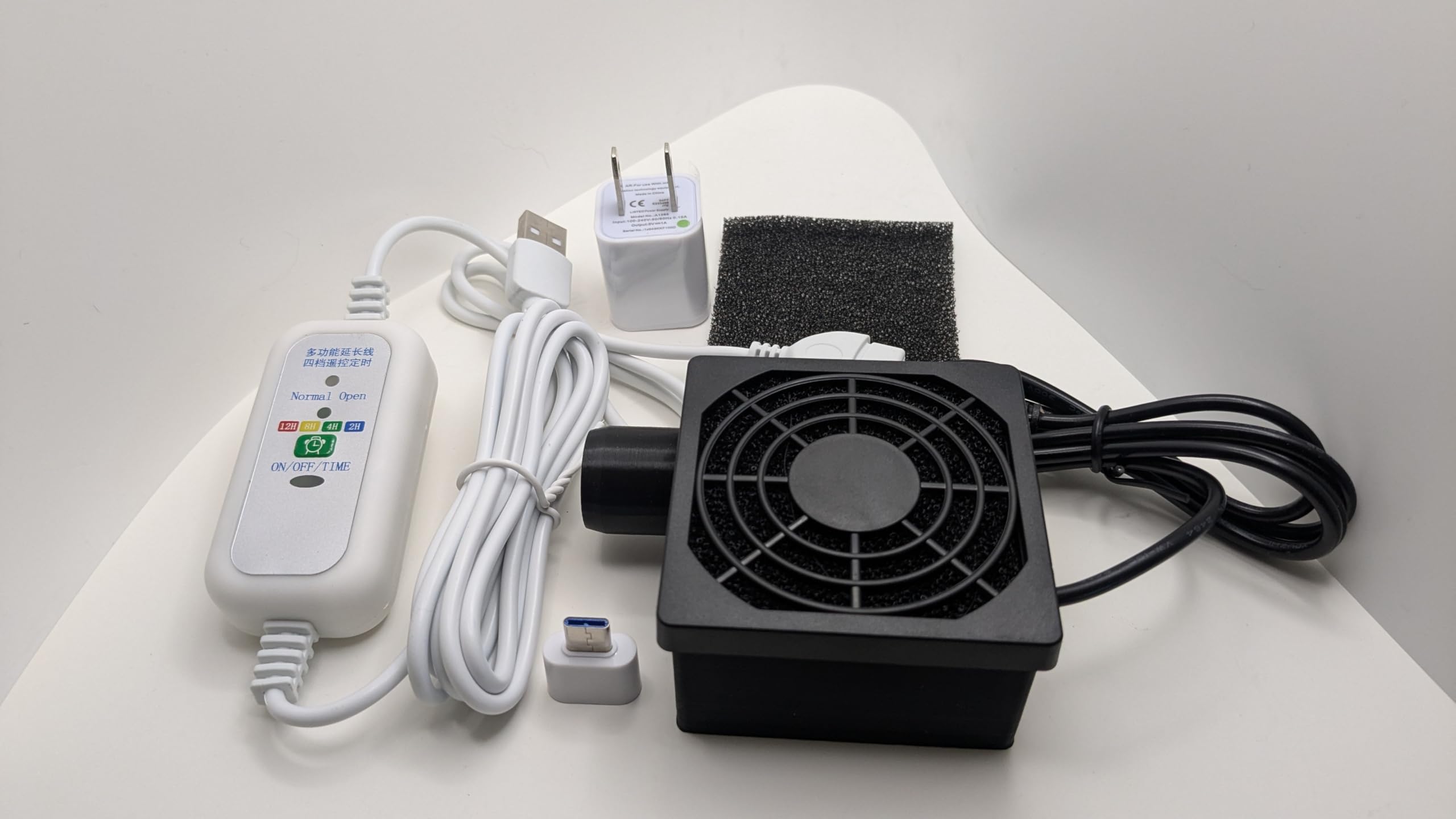Generic Hose Dryer front view with filter, compact and travel-ready